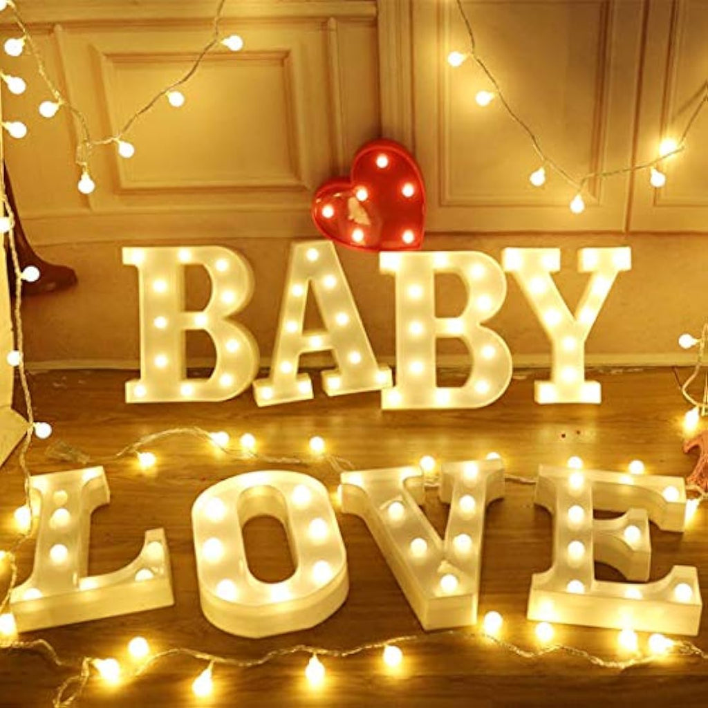 HONPHIER LED Marquee Letter Lights – Battery Operated Alphabet Sign (N)