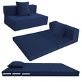 MeMoreCool Folding Floor Mattress Double, Fold Out Sofa Chair, Navy - image 1
