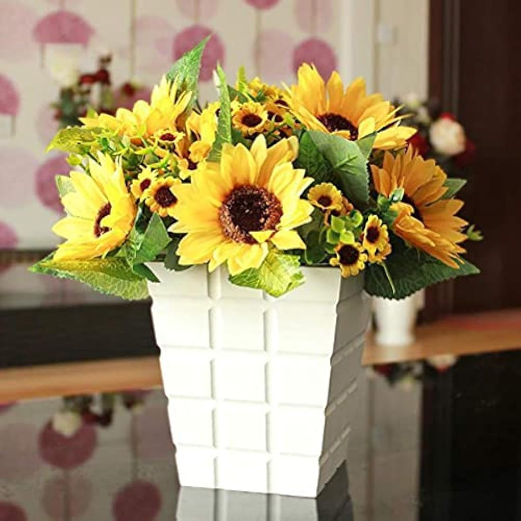 Jolof Store 2-Pack Silk Sunflower Artificial Flowers for Home Decor