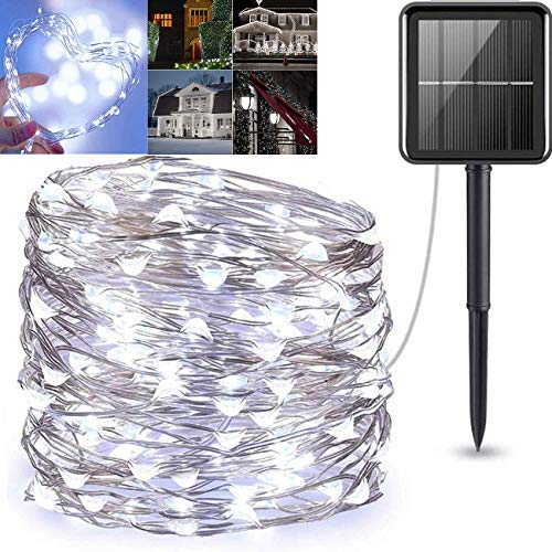 Arkim 2-Pack Solar Fairy Lights – 200 LED Waterproof Copper Wire String