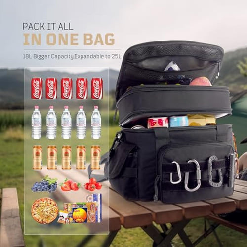 1TG Tactical Insulated Lunch Bag | Expandable Leakproof Cooler, 24L