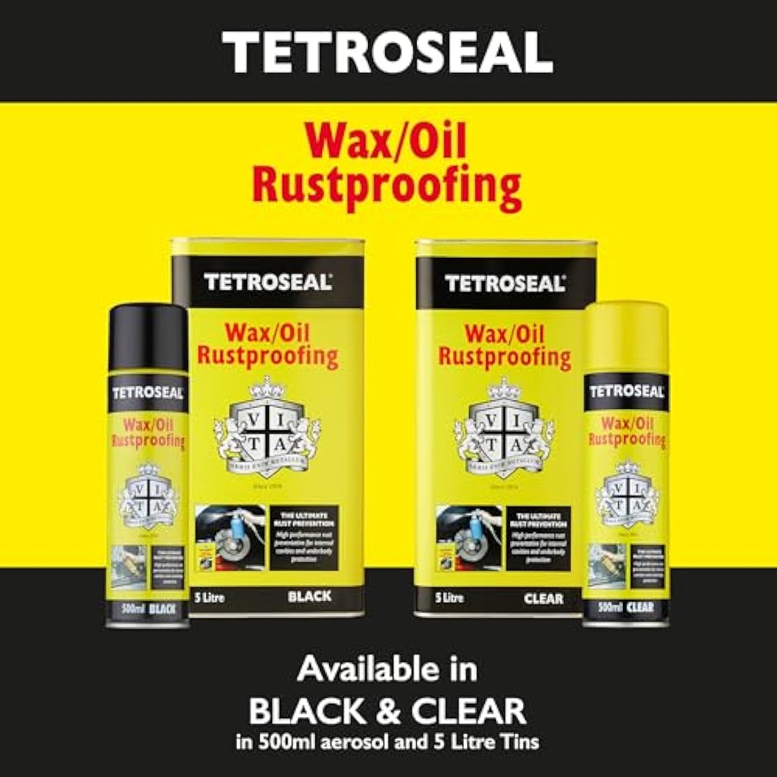 Tetroseal Wax Oil Clear 500ml Aerosol – Protective Surface Sealant