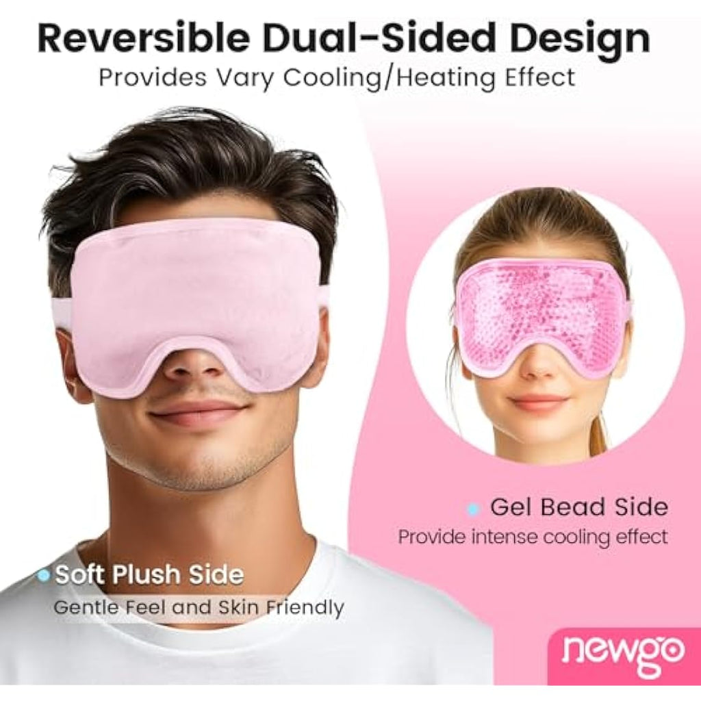 NEWGO Cooling Gel Eye Mask – Reusable Hot Cold Therapy for Puffy Eyes