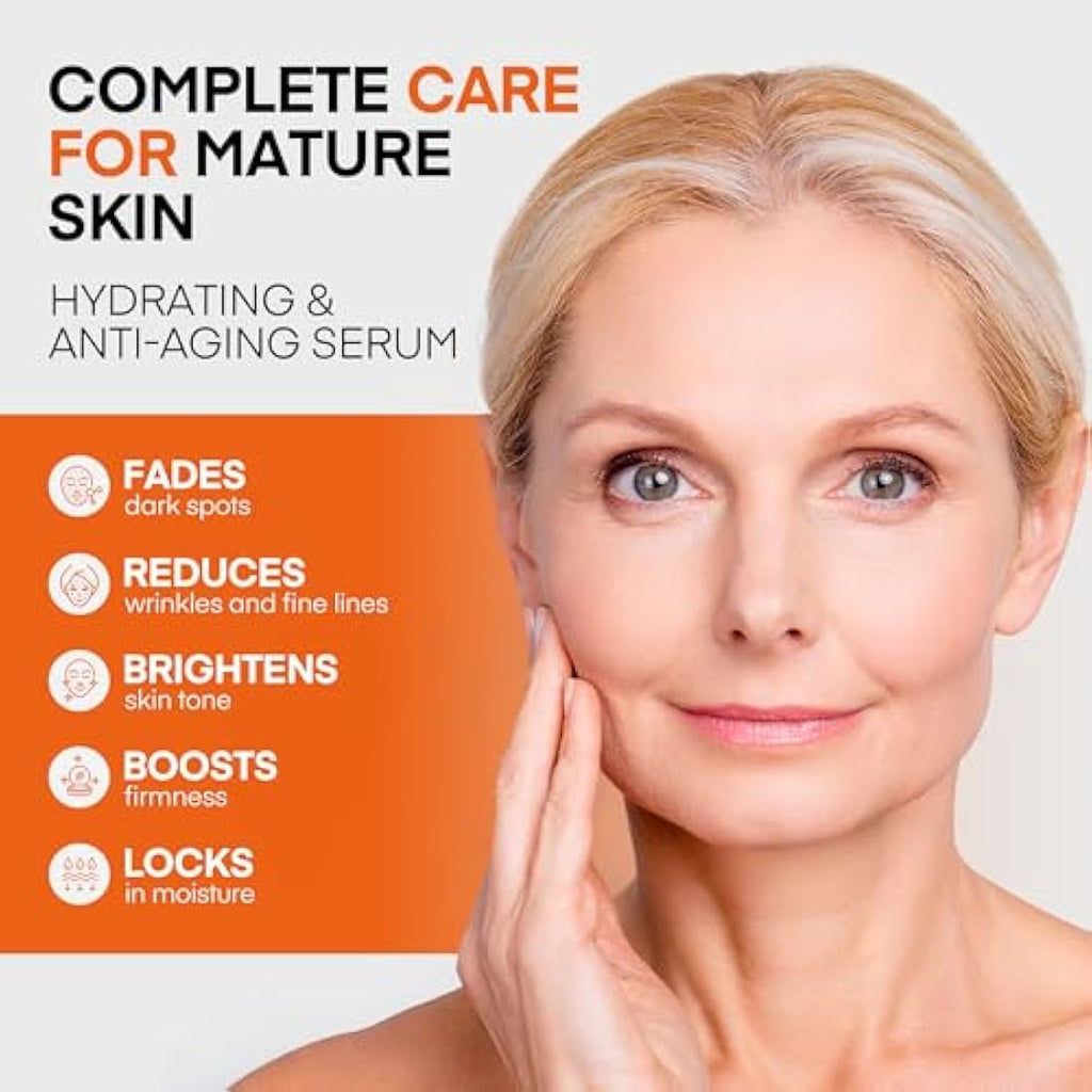 Jolof Store Anti-Aging Face Serum with Vitamin C & Peptides for Mature Skin