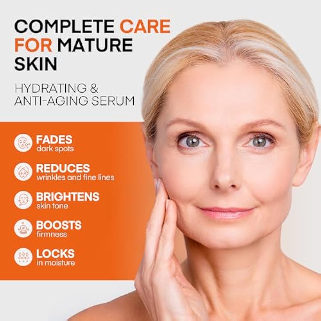 Jolof Store Anti-Aging Face Serum with Vitamin C & Peptides for Mature Skin