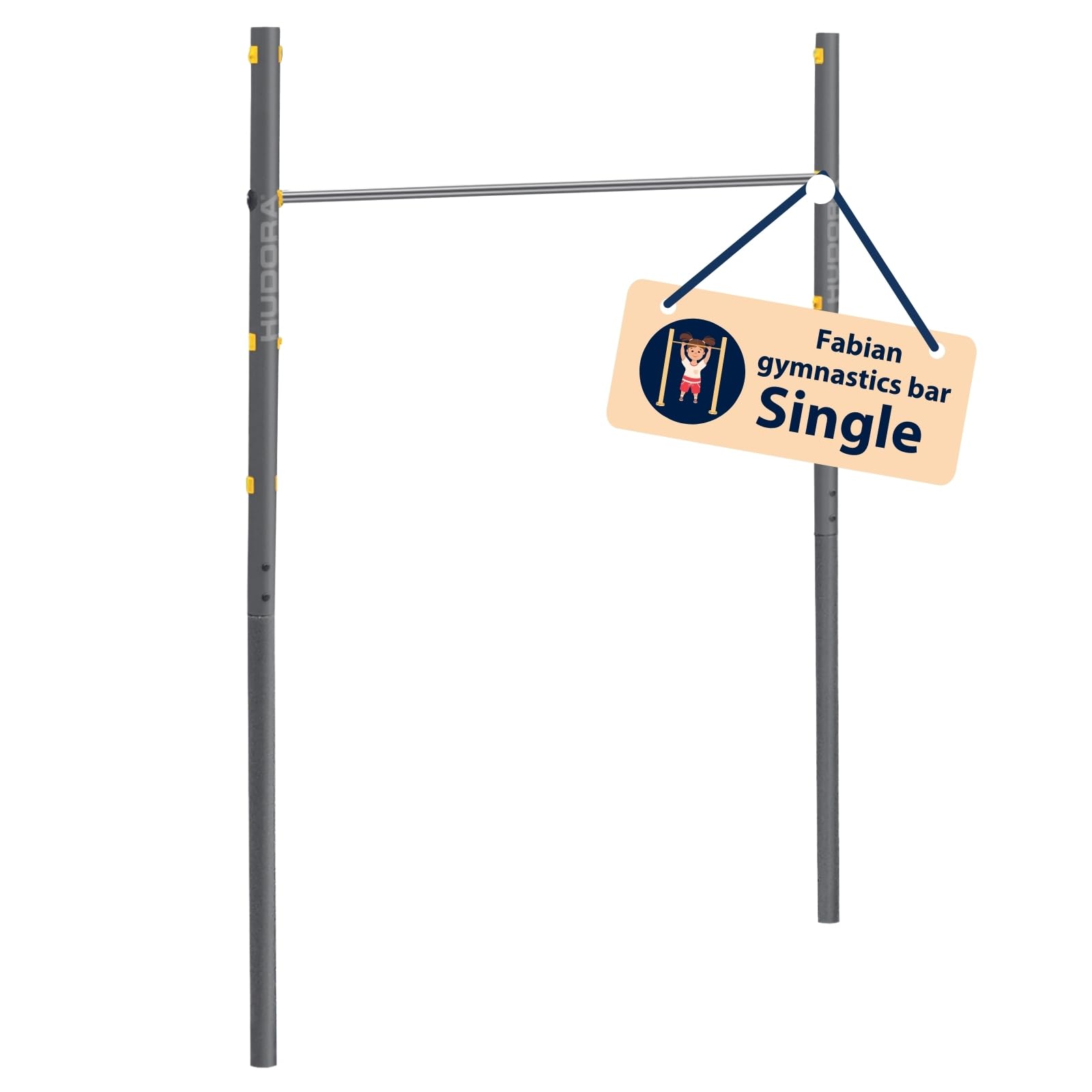 HUDORA Fabian Gymnastics Bar – Height-Adjustable Outdoor Steel Bar