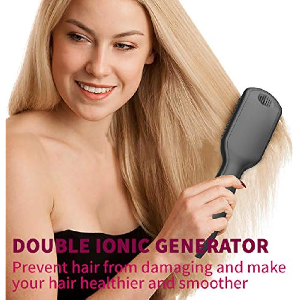 Jolof Store Ionic Hair Straightener Brush – Ceramic Anti-Scald Styler