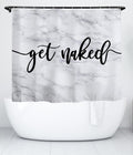 Goodbath Get Naked Marble Shower Curtain | Waterproof Polyester, 180x150cm