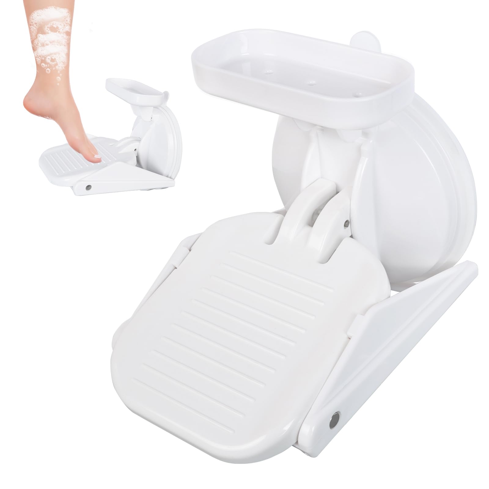 Minicoco Shower Foot Rest for Shaving Legs | No-Drill Suction Cup Step