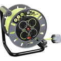 Masterplug Pro-XT 25m Cable Reel Extension Lead – 4 Sockets & Switch