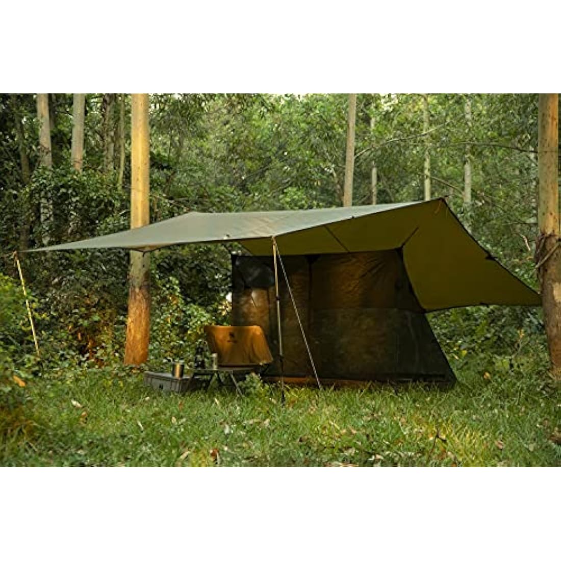 OneTigris Bulwark Camping Tarp | Waterproof SilNylon Bushcraft Shelter