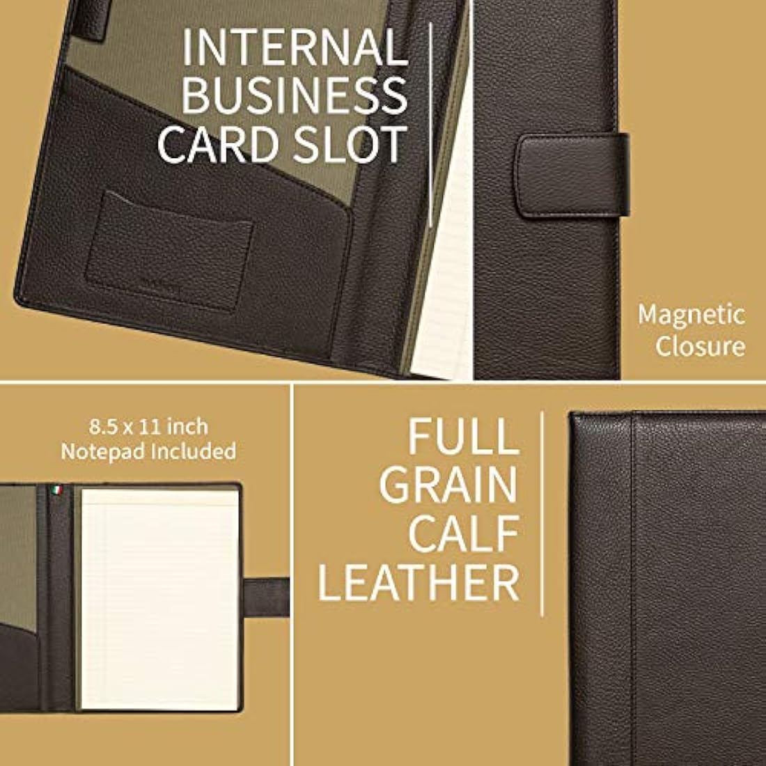 Full Grain Leather Document Holder – Handmade Portfolio
