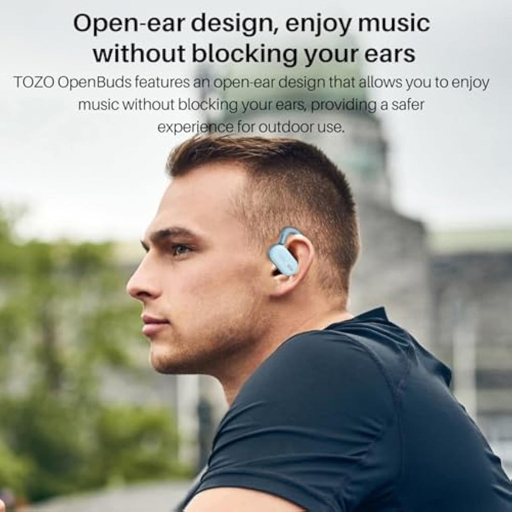 TOZO O2 Open Ear Wireless Headphones – Bluetooth 5.3 Earbuds, Blue