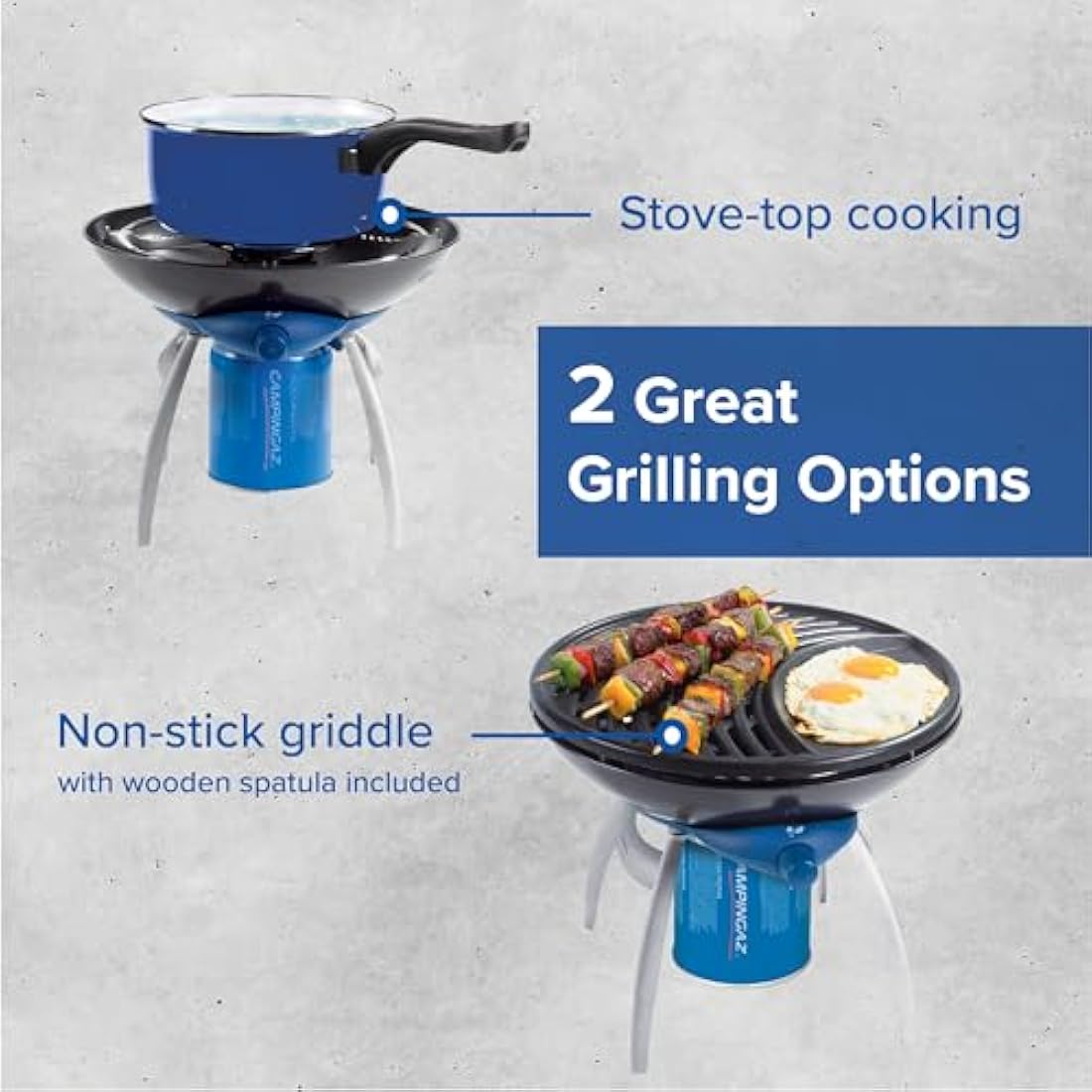 Campingaz Party Grill – Portable 1350W Gas Camping Stove and BBQ