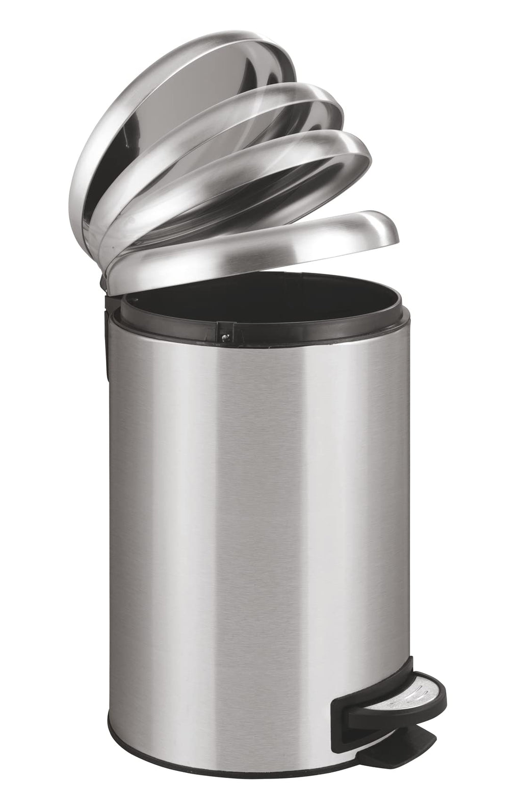 WENKO Leman Pedal Bin – 12L Soft Close Stainless Steel Waste Bin