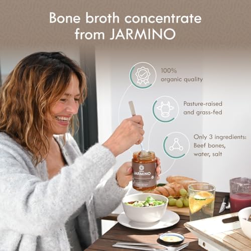 JARMINO Organic Beef Bone Broth Concentrate | Grass-Fed & Keto | 440g