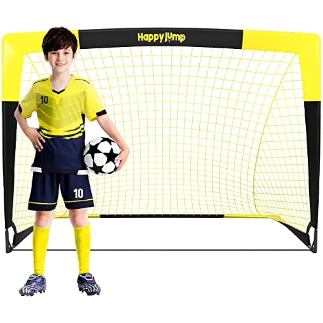 Happy Jump Portable Pop Up Football Goal – Foldable Kids Soccer Net