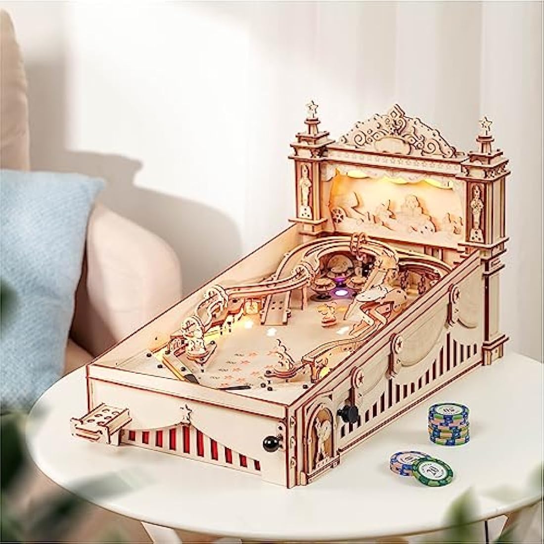 3D Pinball Machine - Mechanical Wooden Model Building Kit