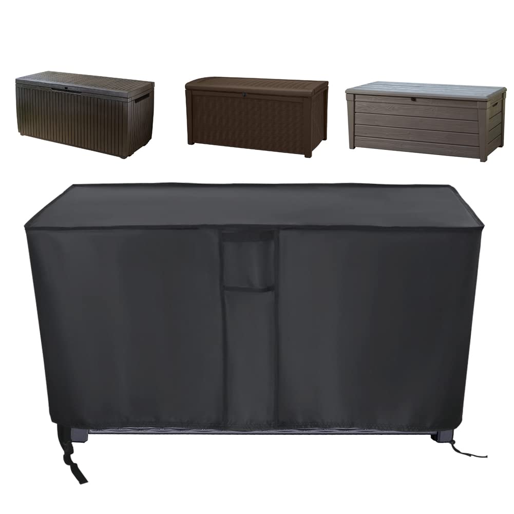 Kingling Deck Box Cover | 420D Oxford Waterproof Outdoor Storage Box Cover