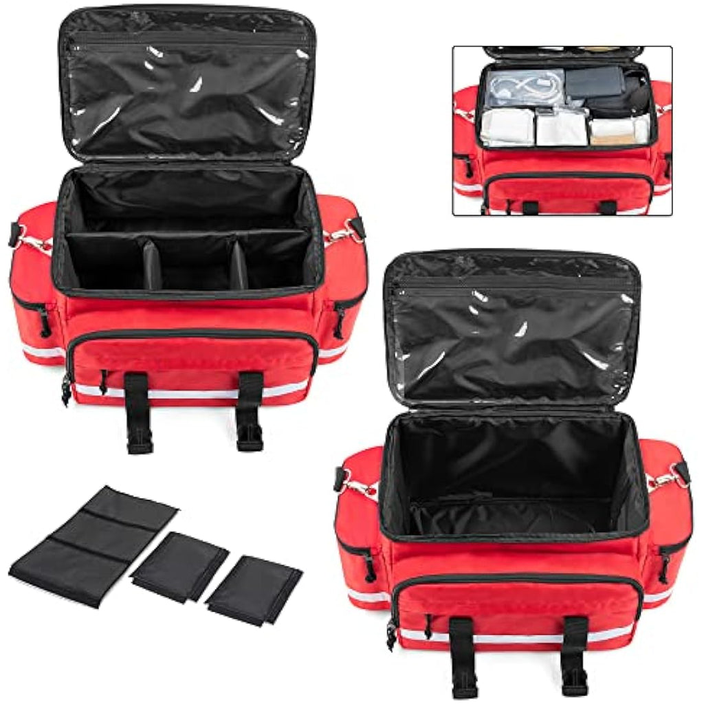 Damero Medical Supplies Bag | Large First Responder Trauma Bag - Red