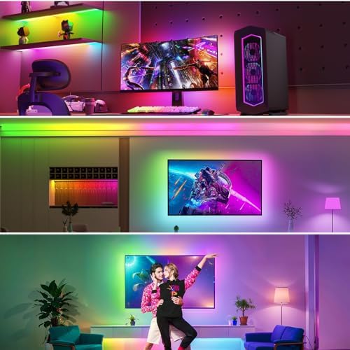 LOAMLIN WS2812B Individually Addressable RGB LED Strip | 16.4FT 300 LED DC5V