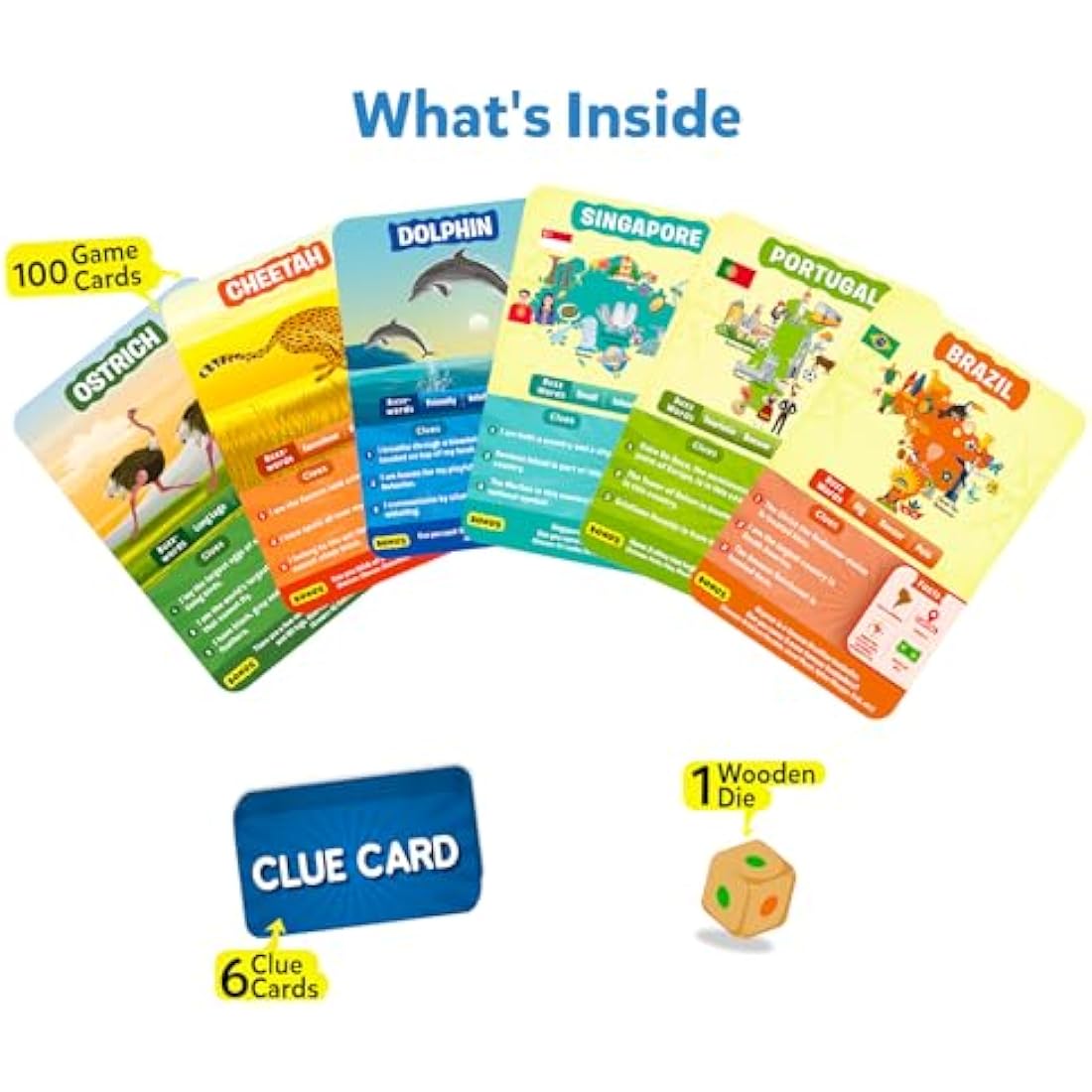 Skillmatics Guess in 10 Animals & Countries Card Game - Ages 6+