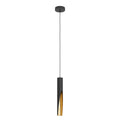 EGLO Barbotto LED Pendant Light – Black and Gold Tubular Hanging Lamp