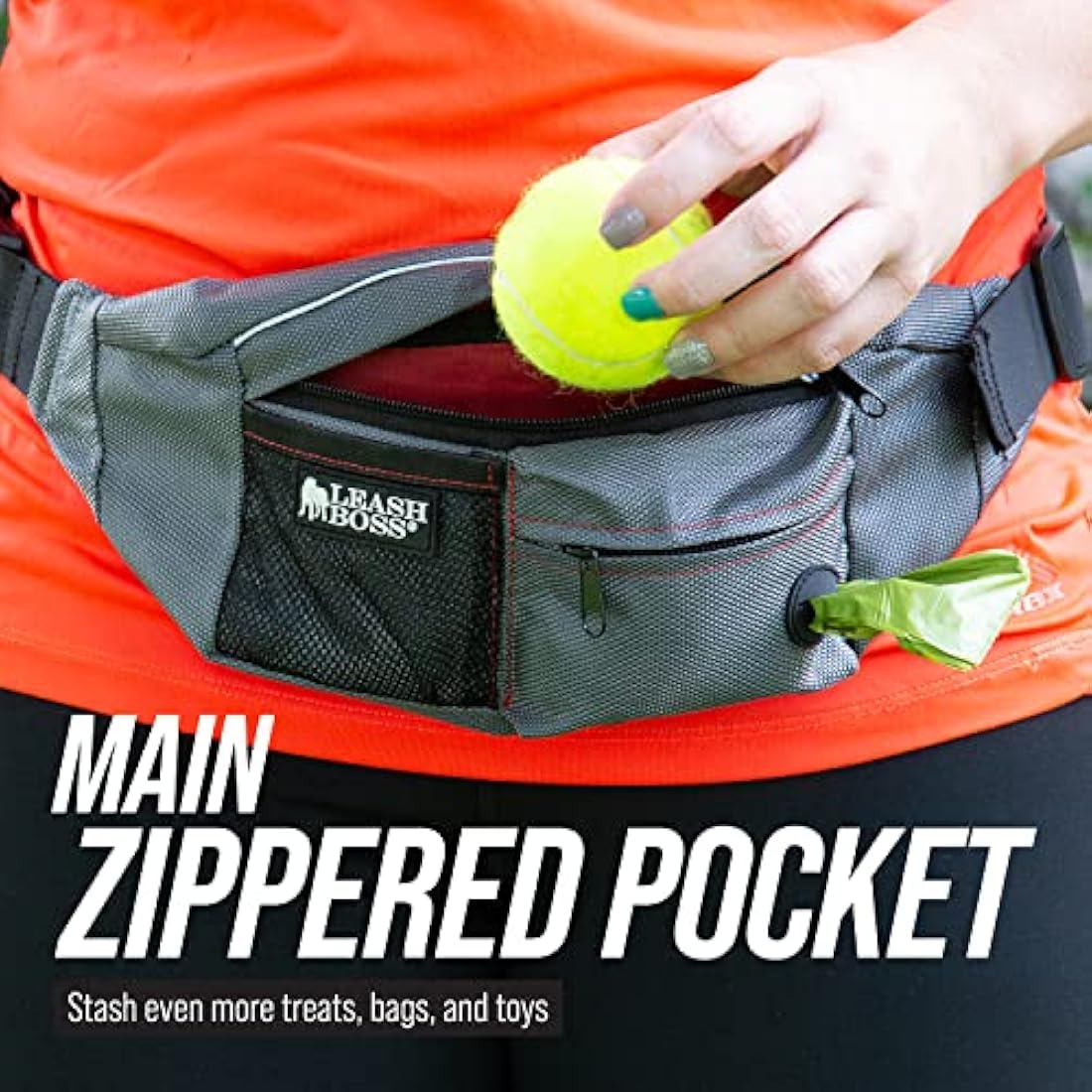 Jolof Store Dog Treat Pouch – Portable Training Fanny Pack, Grey, 3 Pack