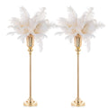 Nuptio 77.5cm Gold Trumpet Vases | 2 Pcs Metal Wedding Table Centerpieces