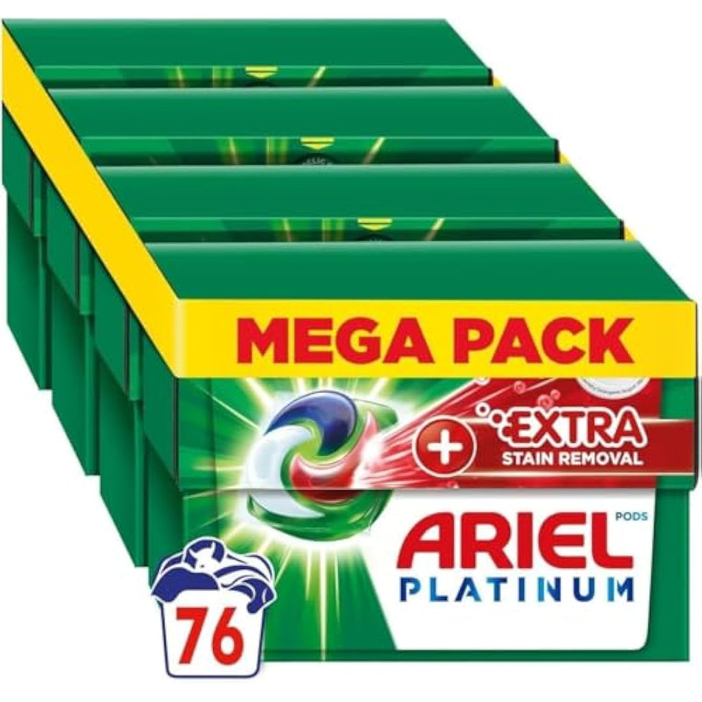 Ariel Platinum PODS Laundry Detergent Capsules - 76 Washes (4x19 Pack)