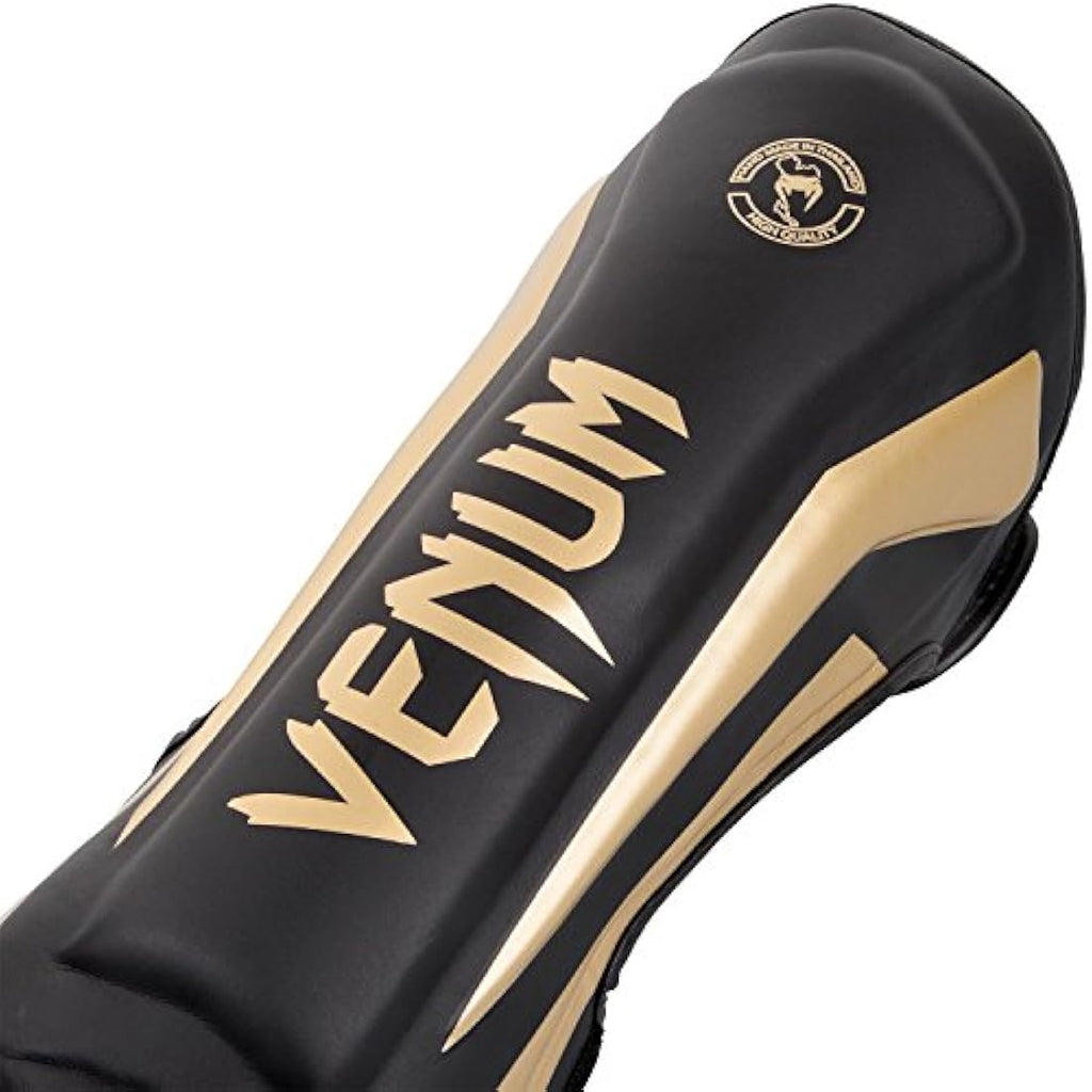 Venum Elite Shin Guards – Premium Faux Leather Muay Thai & MMA Gear