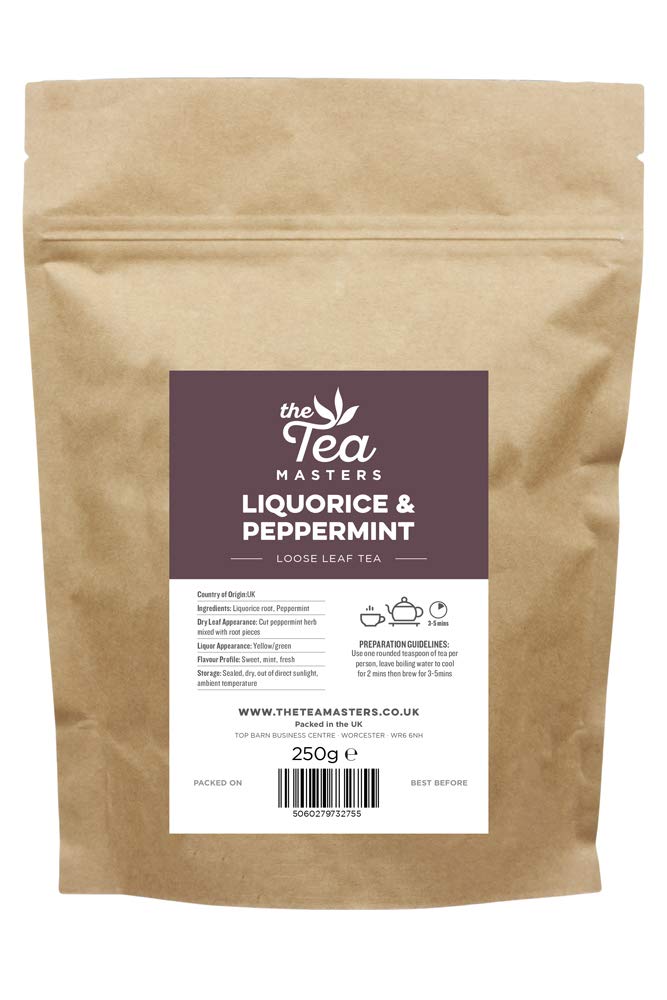 The Tea Masters Liquorice & Peppermint Loose Leaf Herbal Tea - 250g