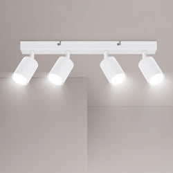 Ketom 4-Way Adjustable Ceiling Spotlight – Modern White GU10 Metal Light