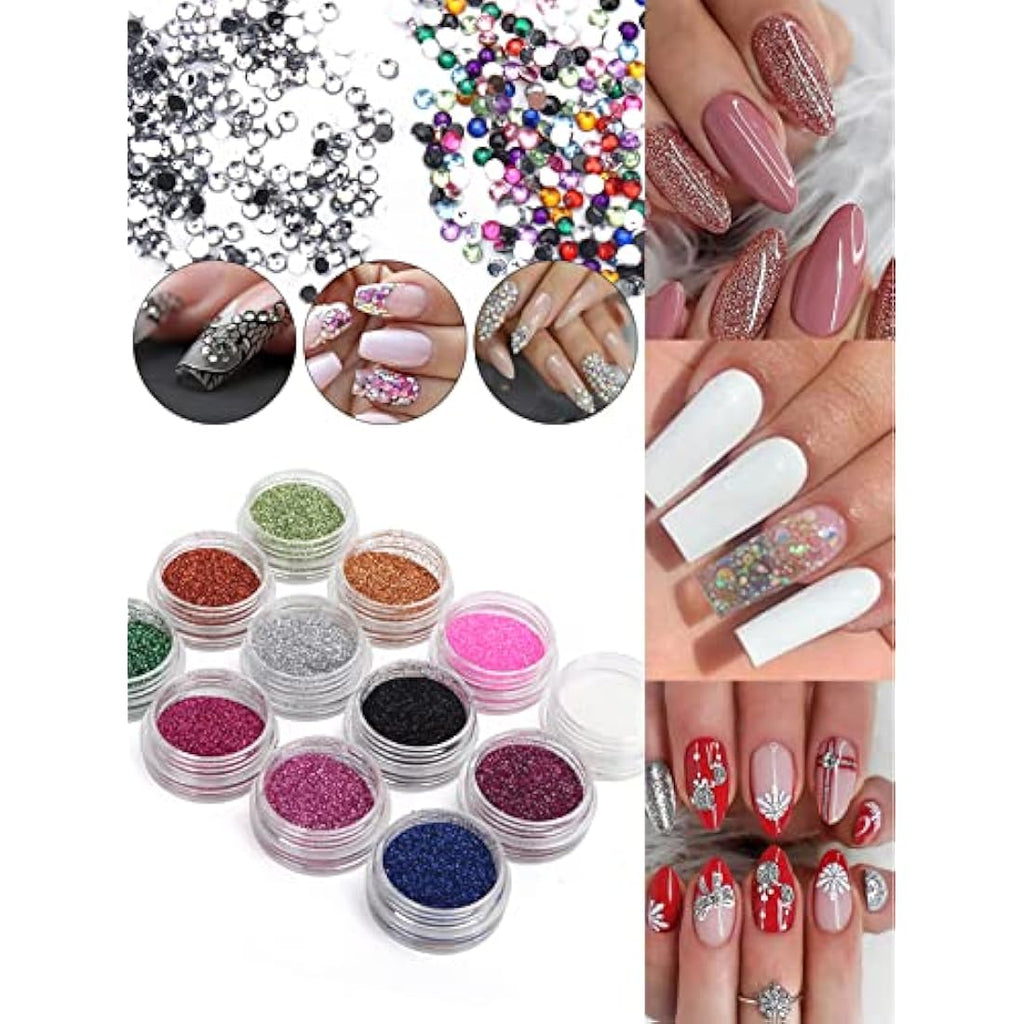 Jolof Store Silicone Nail Practice Hand for Acrylic Nails with 200 Tips