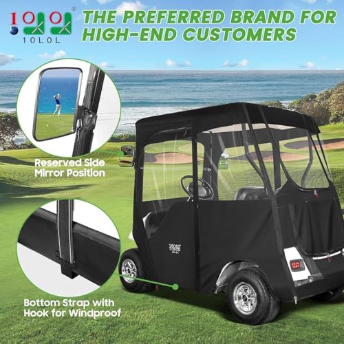 10L0L EZGO TXT RXV Golf Cart Enclosure | 600D Waterproof Heavy Duty Cover
