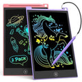 TECJOE 10 Inch LCD Writing Tablet 2-Pack | Colorful Doodle Board for Kids