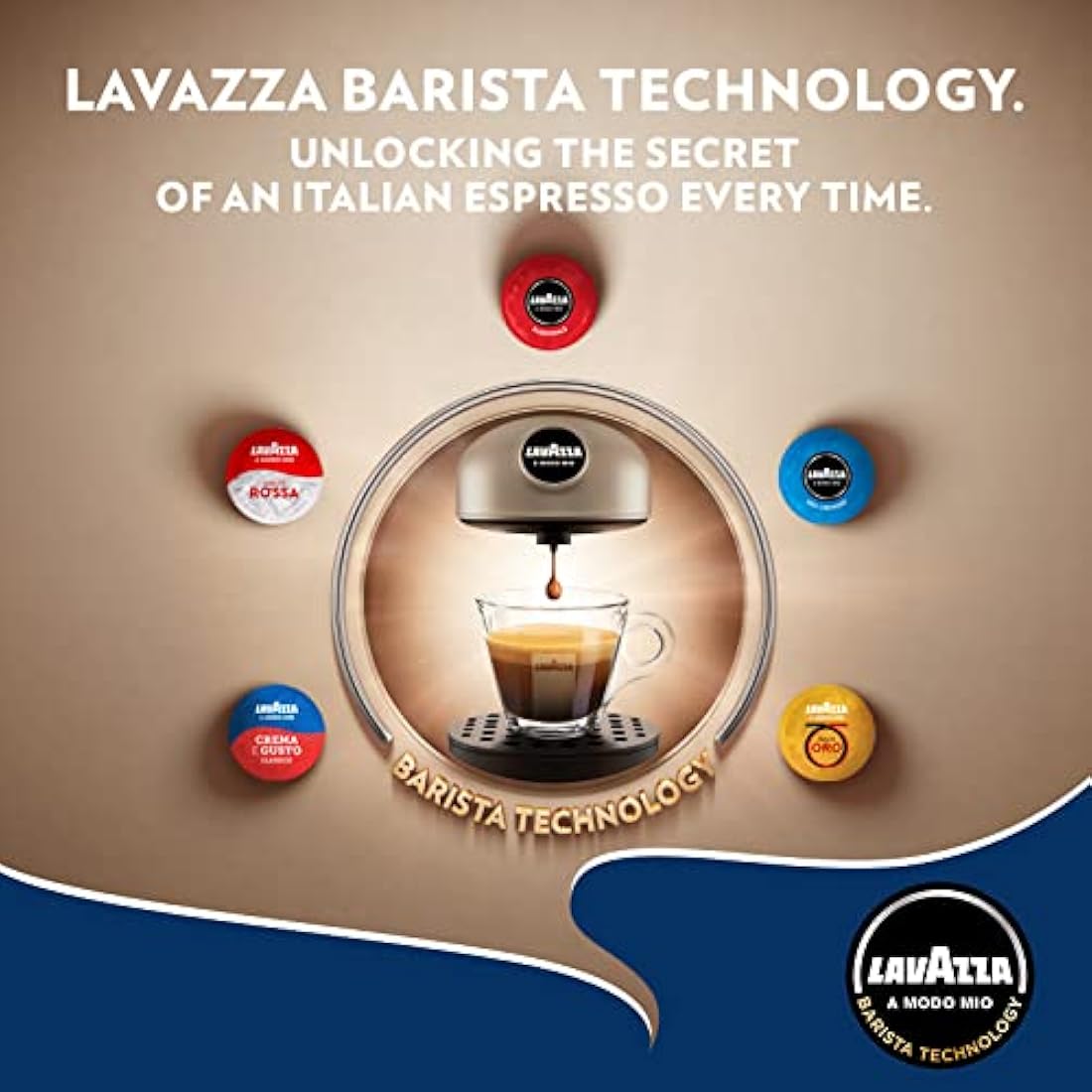 Lavazza A Modo Mio Tiny Eco Coffee Capsule Machine - Recycled Plastic, Black