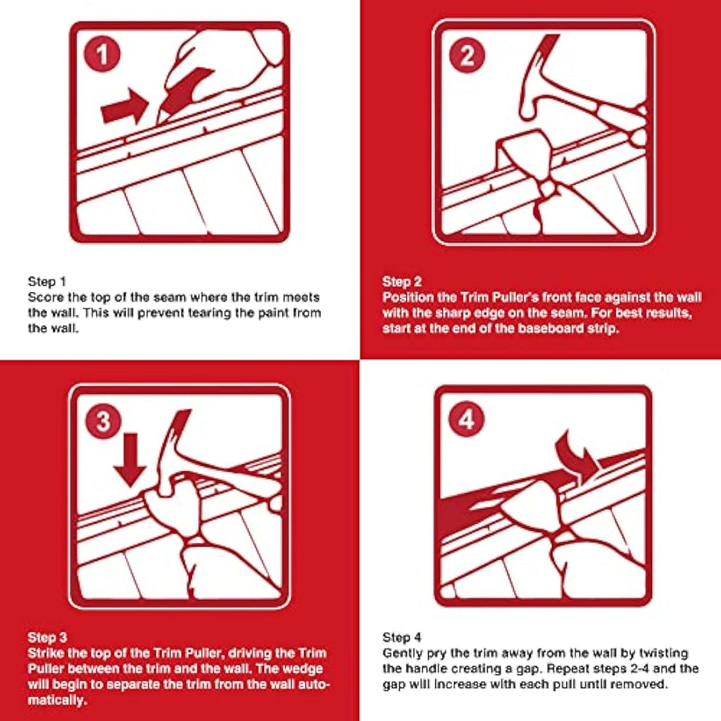 Goldblatt Trim Puller – Carbon Steel Multi-Tool for Baseboard and Molding