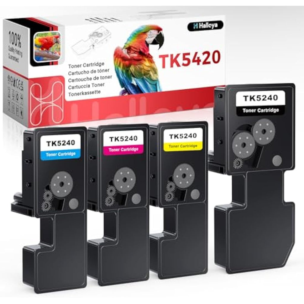 Halloya TK-5240 Compatible Toner Cartridges for Kyocera Ecosys | 4-Pack