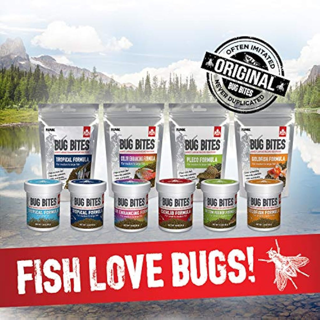 Fluval Bug Bites Bottom Feeder Fish Food – Insect Larvae Formula, 130g