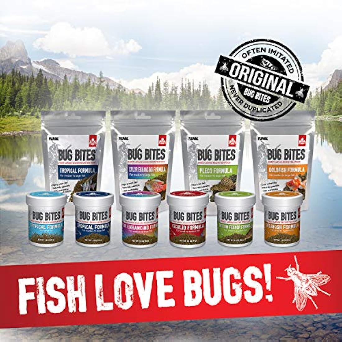 Fluval Bug Bites Bottom Feeder Fish Food – Insect Larvae Formula, 130g