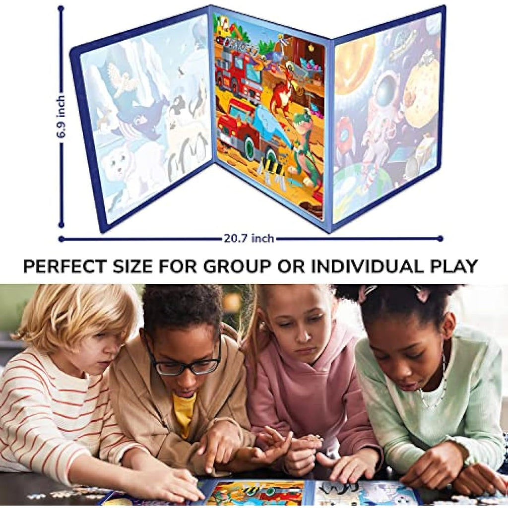 QUOKKA Magnetic Puzzles for Toddlers – 24 Piece Space & Dino Travel Toy