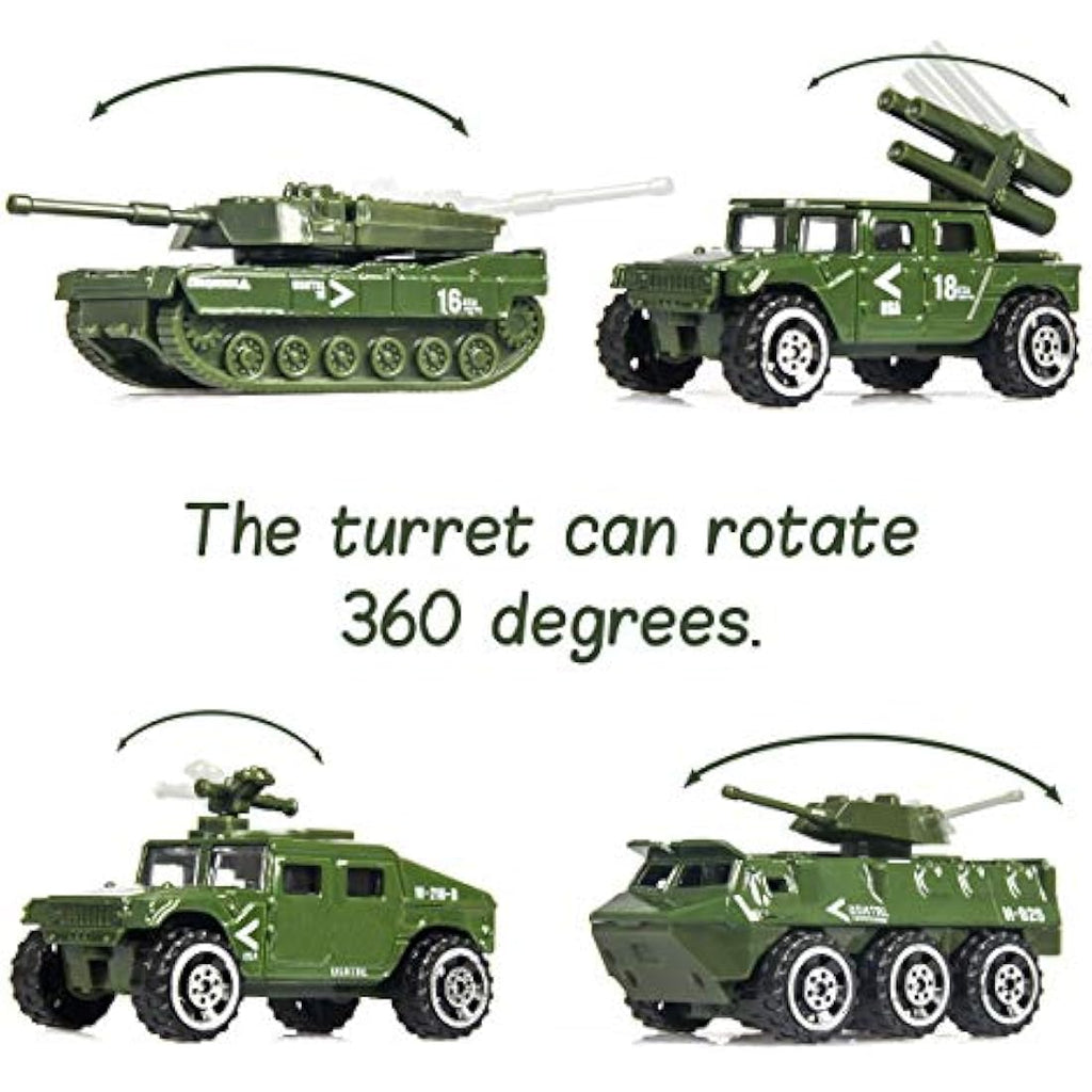 18-Piece Die-Cast Military Vehicle and Army Men Playset