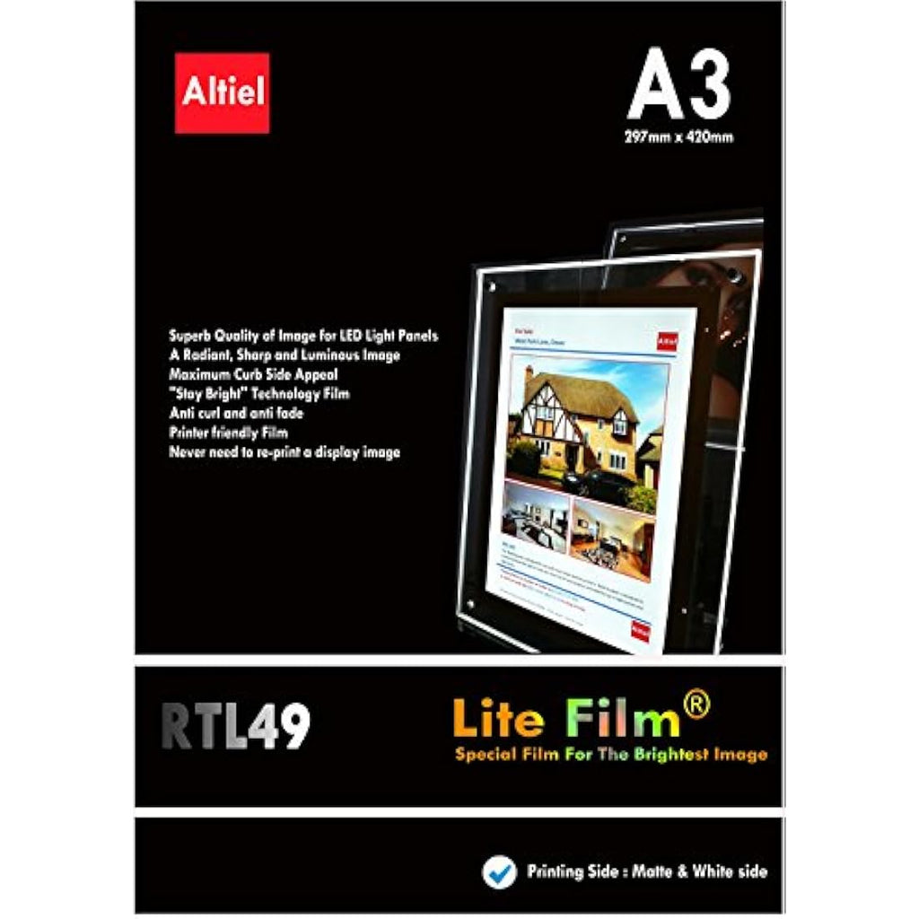 Backlit Film – A3 Inkjet & Laser Paper for LED Displays (50 Sheets)