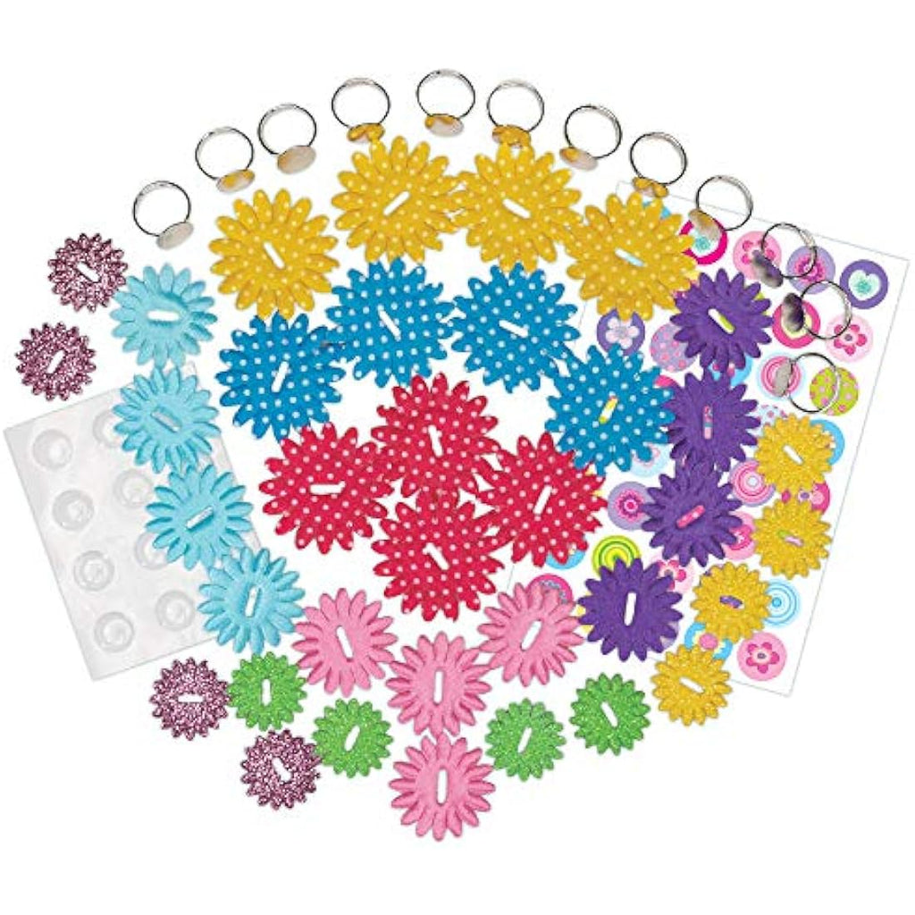 Galt Toys Flower Rings DIY Jewelry Craft Kit for Kids Ages 6+