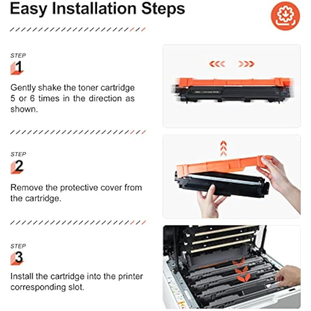 v4ink TN-241 TN-245 Compatible Toner Cartridges for Brother - 4 Pack
