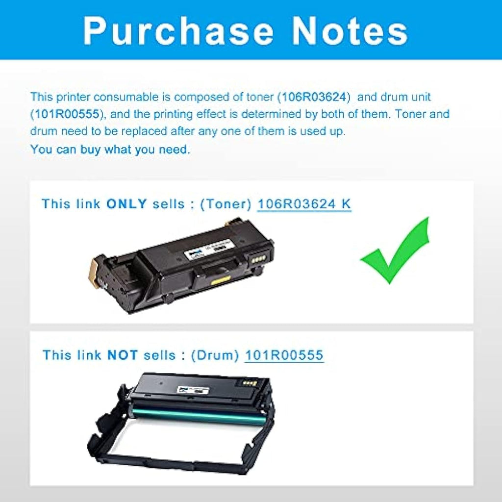 LCL 106R03624 Black Toner for Xerox WorkCentre 3335 3345 Phaser 3330