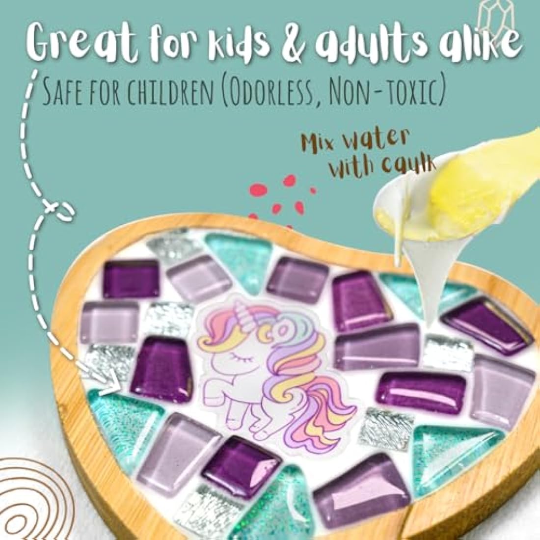 Jolof Store Mosaic Coaster Craft Kit – DIY Glass Tile Art for Kids