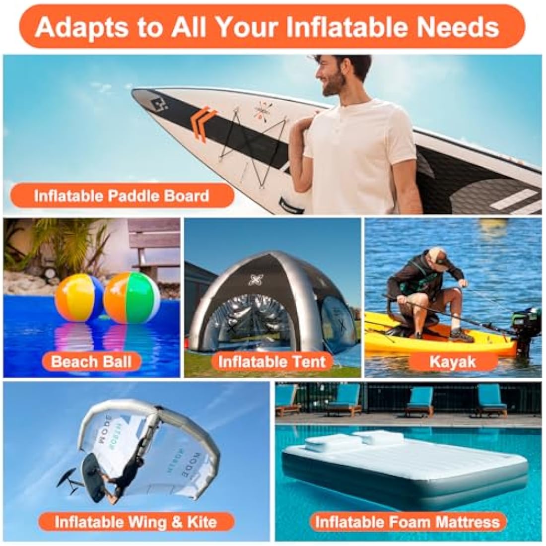 ChicDwell SUP Electric Pump | 20PSI Portable Paddle Board Pump with Auto-Stop