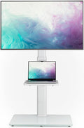 Universal Floor TV Stand | Swivel & Height Adjustable White